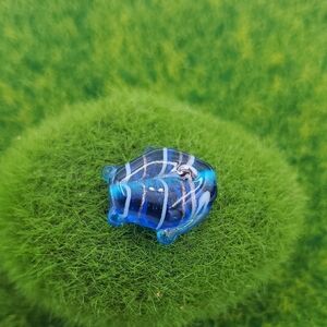 P304 Seaglass Blue Fish Charm